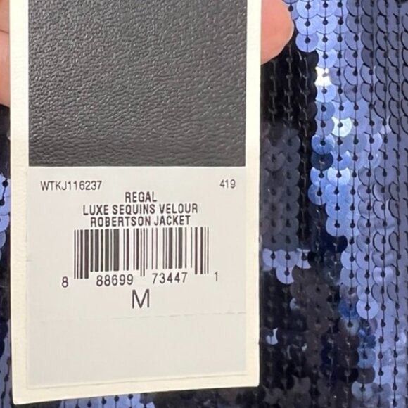 NWT Juicy Couture Regal Lux Sequins Velour Robertson Jacket Hoodie women's sz M - Picture 10 of 10